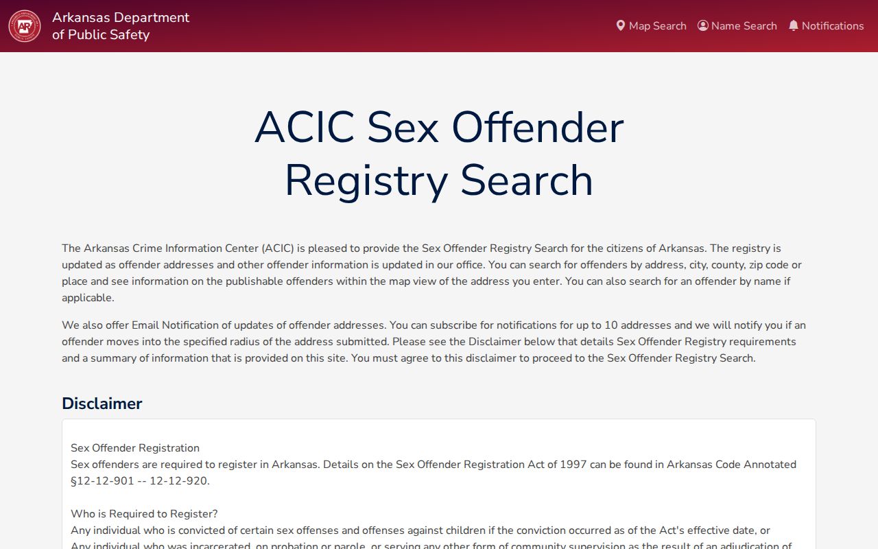 Bryant people search Arkansas public sex offender registry