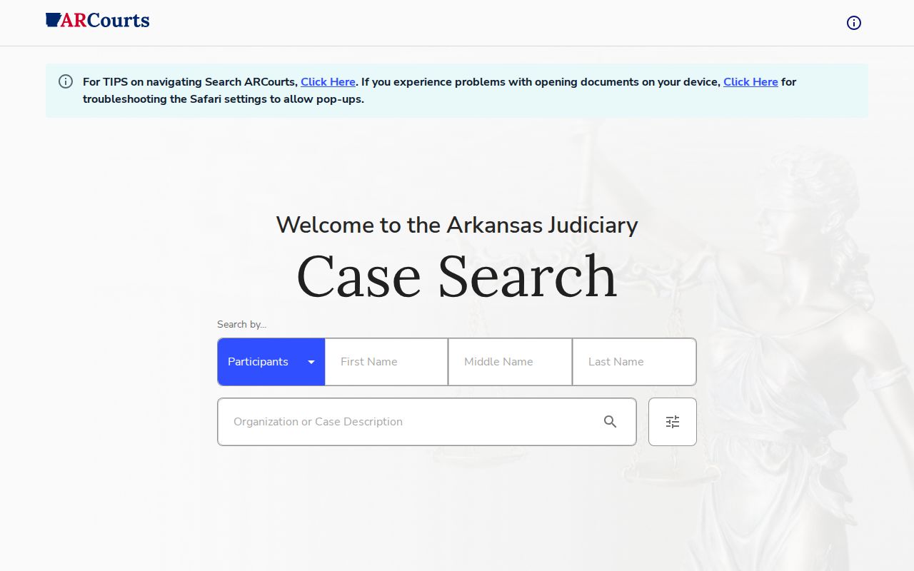 Bryant people search Arkansas Search ARCourts case records