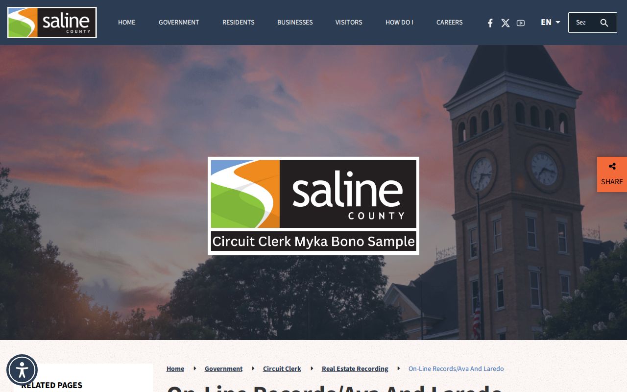 Bryant public records Saline County AVA and Laredo online records page